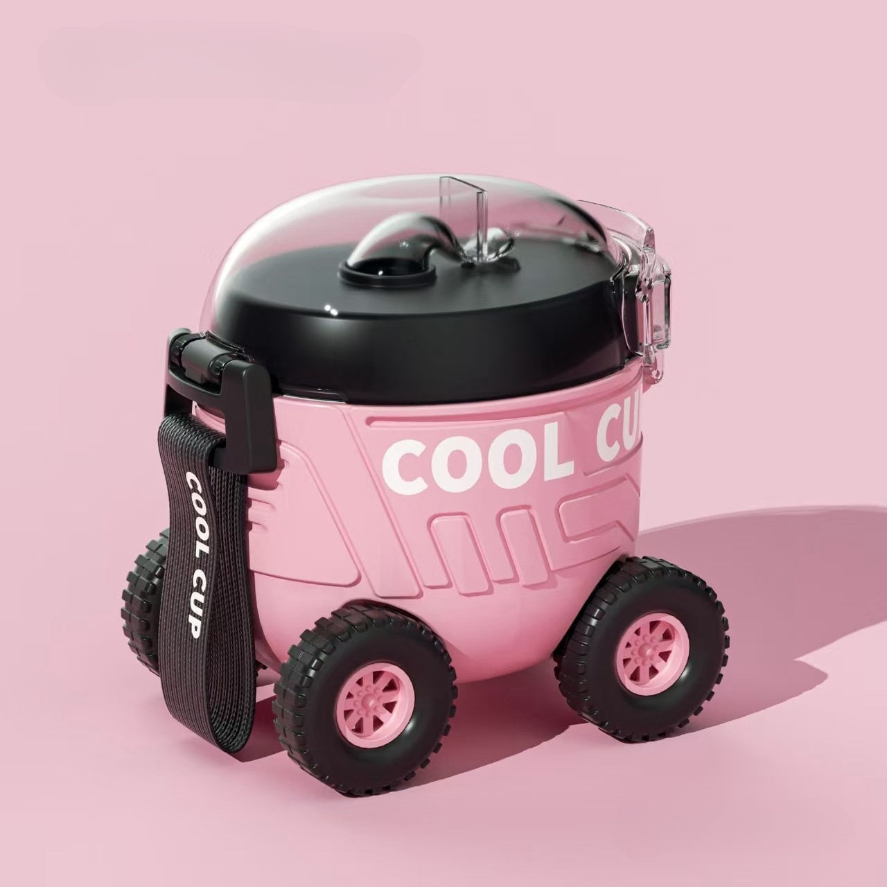 Cool Cup™ Wheeled Kids Water Bottle – 500 ml Sipper with Strap