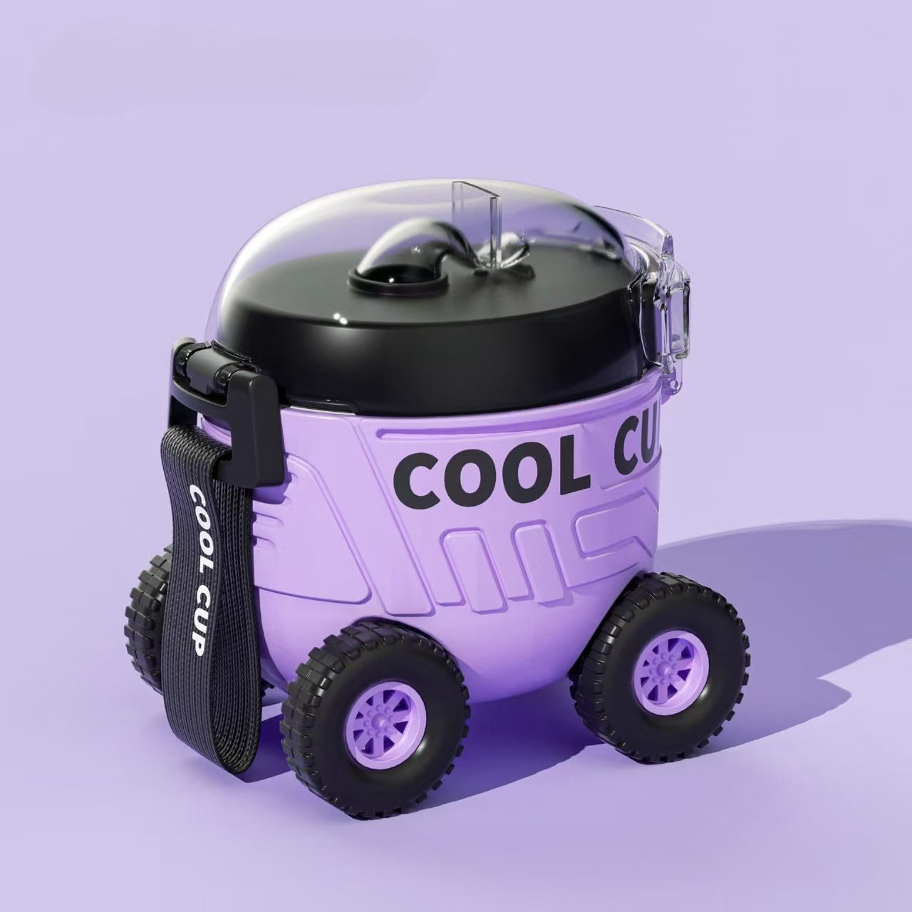 Cool Cup™ Wheeled Kids Water Bottle – 500 ml Sipper with Strap