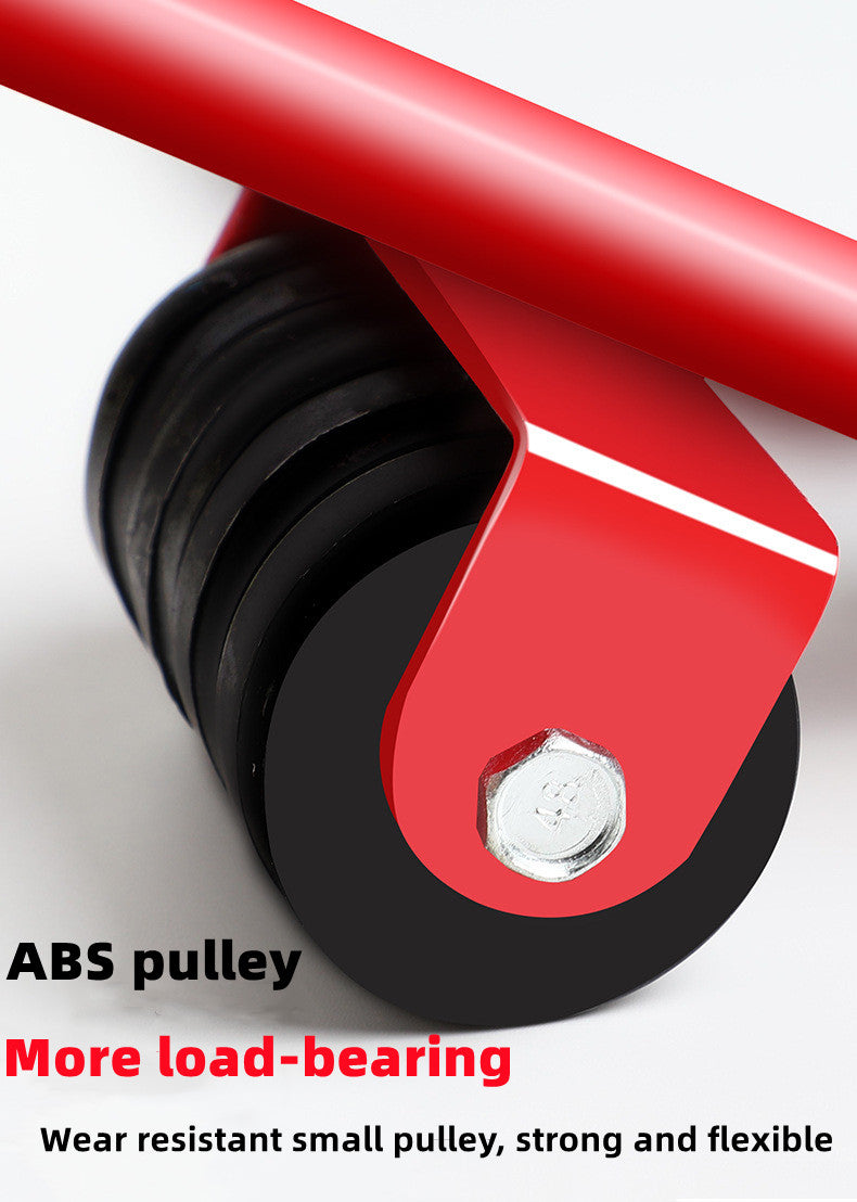 Red and black furniture mover tool set Pakistan on a white background