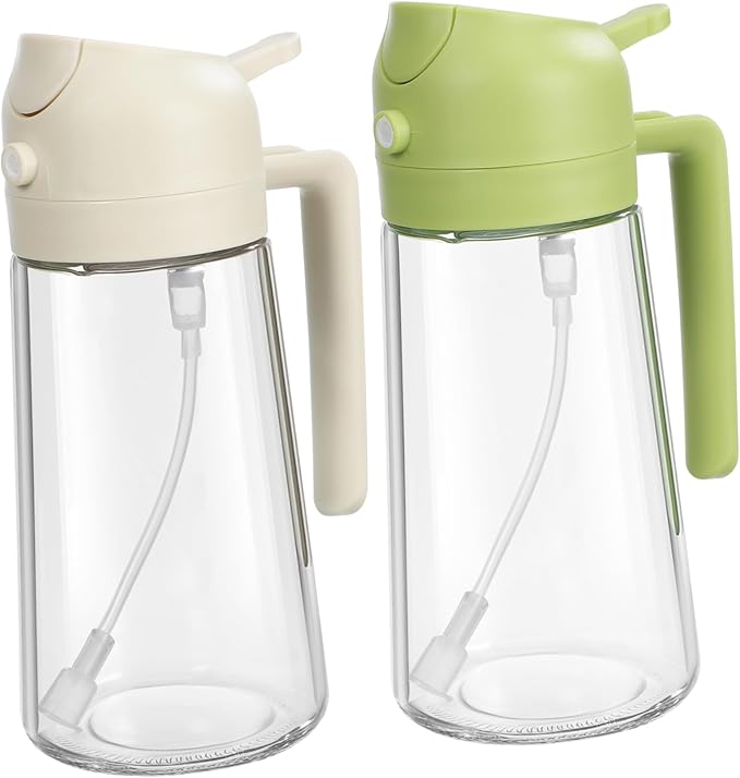 2-in-1 Oil Spray & Pour Glass Bottle – 600 ml 2-in-1 Dispenser