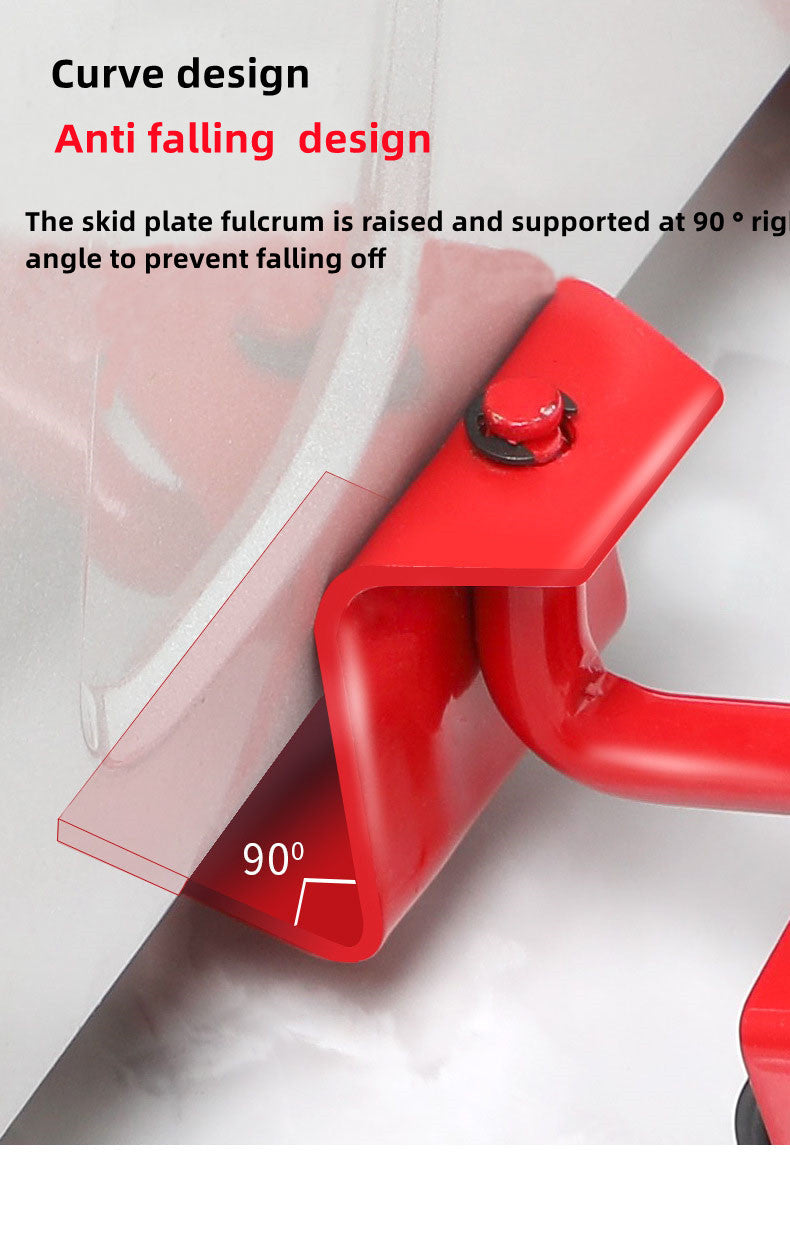 Red furniture mover tool set Pakistan with a fulcrum design on a white background