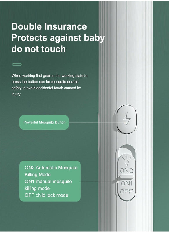 3-in-1 Foldable Mosquito Racket | UV-A Trap & Night Lamp