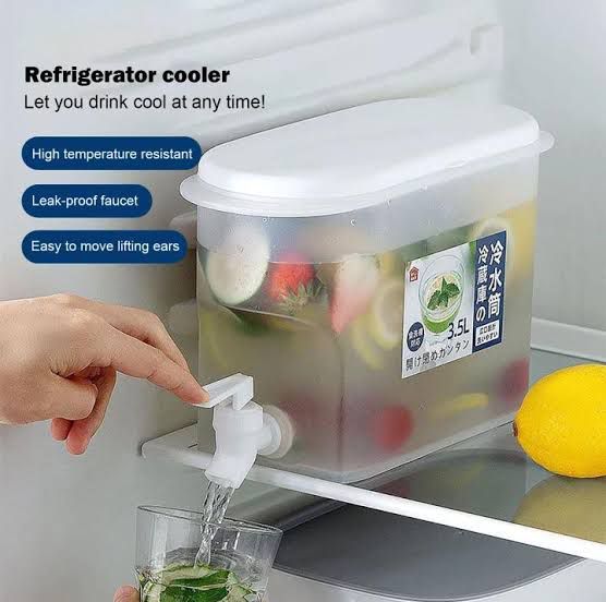 3.5 L Slim Fridge Juice Dispenser with Leak-Proof Tap