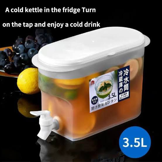 3.5 L Slim Fridge Juice Dispenser with Leak-Proof Tap