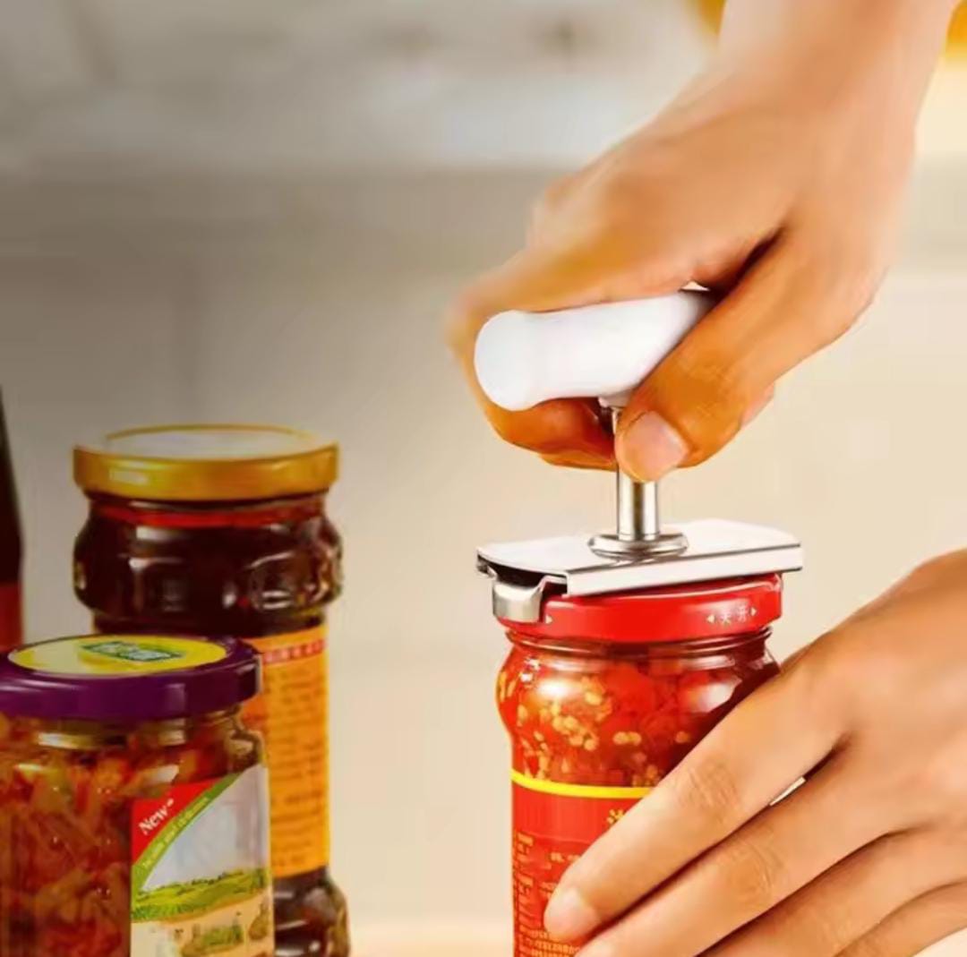 Stainless-Steel Adjustable Jar-Lid Opener – Easy Vacuum Breaker