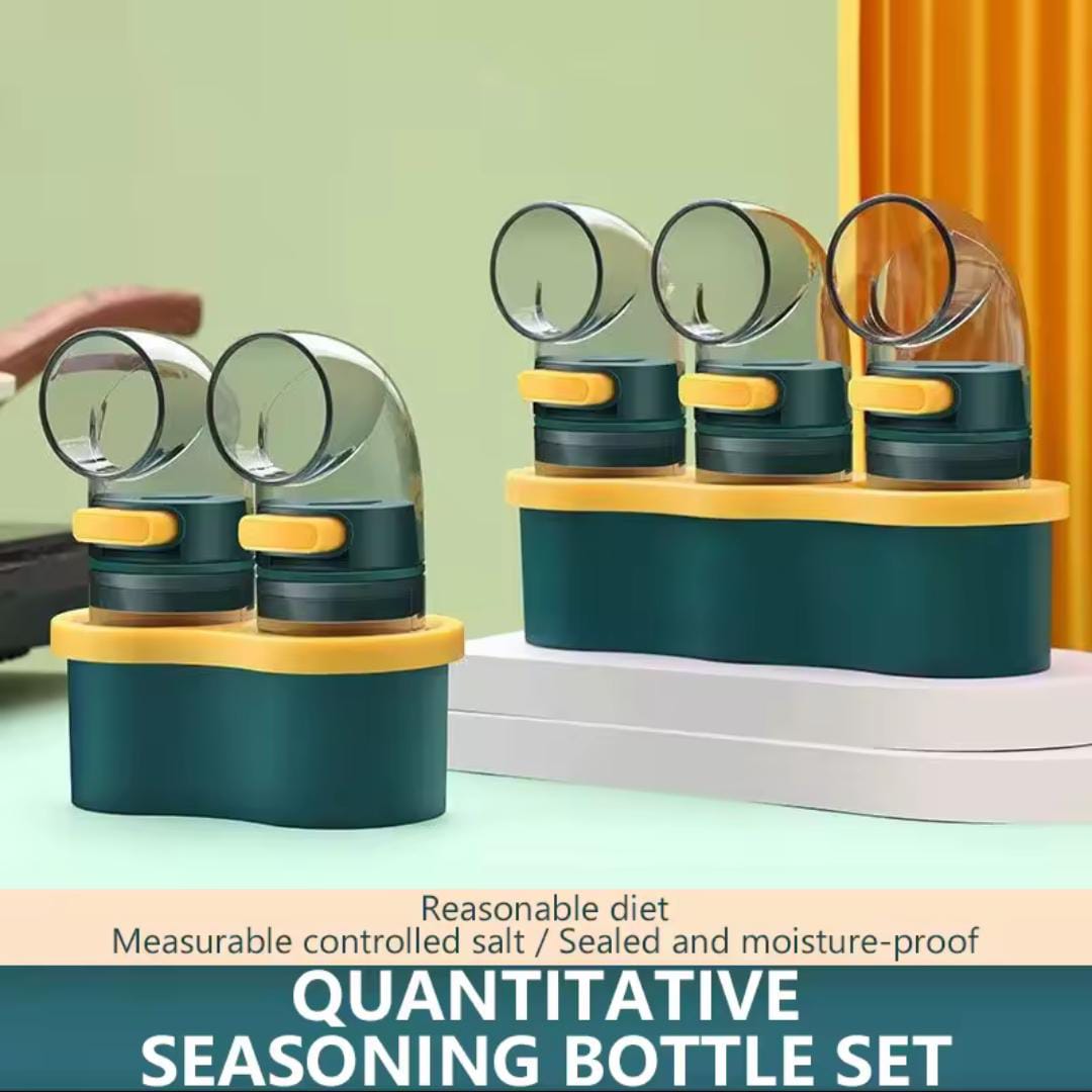 0.5 g Quantitative Salt & Spice Dispenser – 3-Bottle Set with Stand