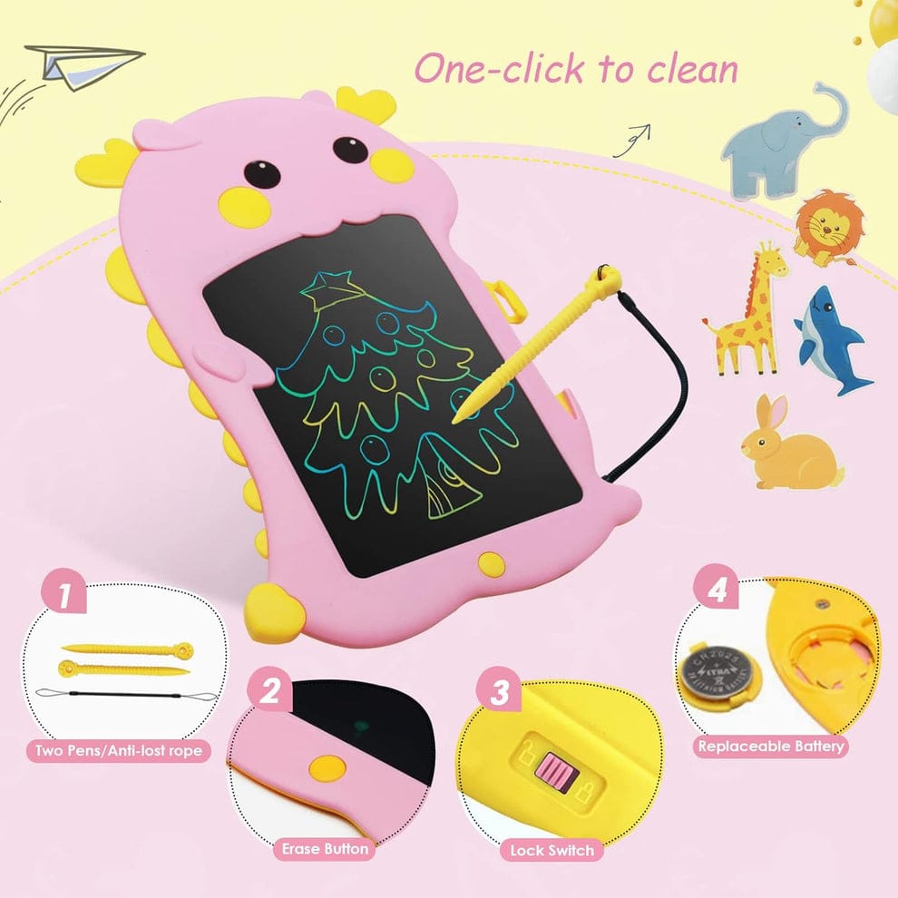 Dinosaur LCD Writing Tablet – Screen-Free Drawing Pad (10″)