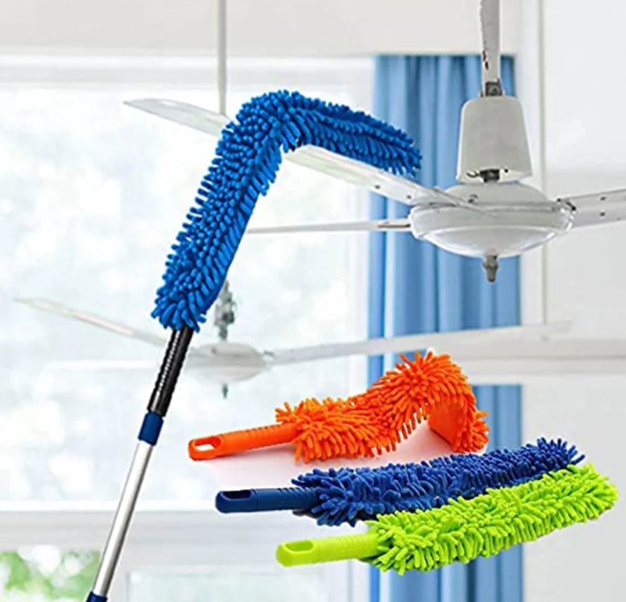 Flexible Microfiber Duster with 3.9-ft Telescopic Handle