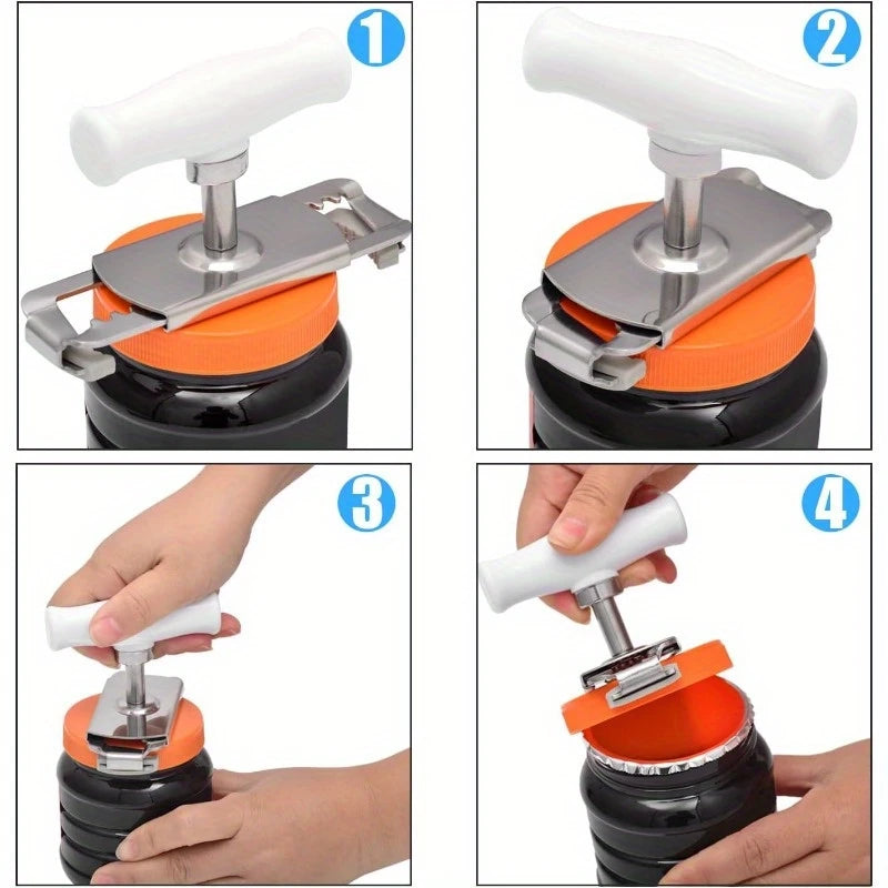 Stainless-Steel Adjustable Jar-Lid Opener – Easy Vacuum Breaker
