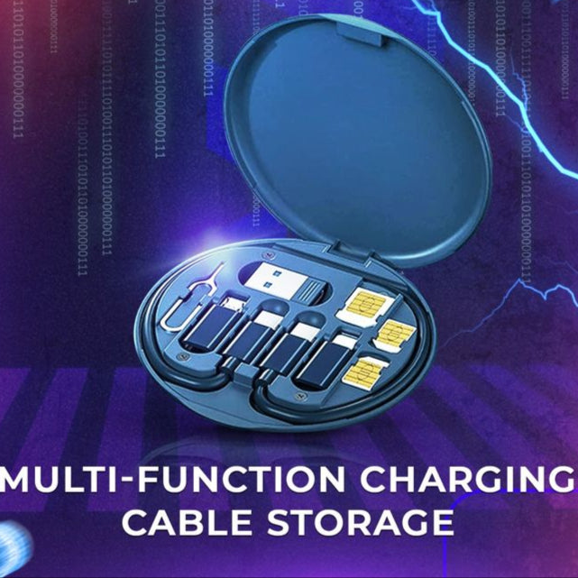 Portable 5-in-1 Fast-Charge Cable Kit (60 W) – Universal Charging & Data Transfer