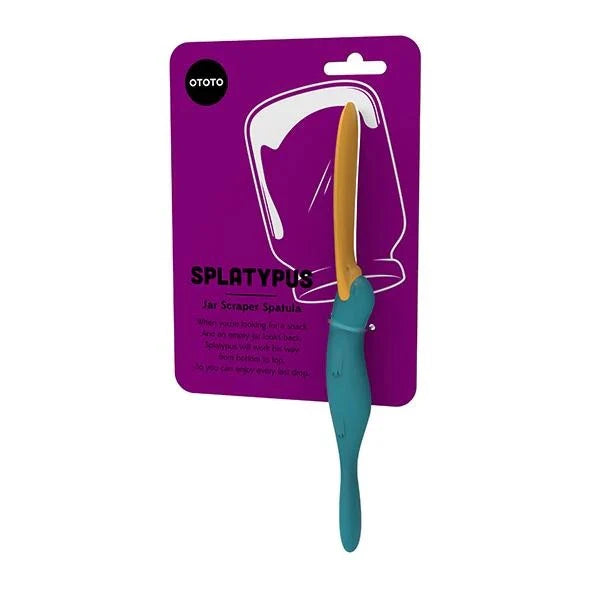 Splatypus ear scraper with purple packaging featuring the brand 'OTOTO'. jar scraper spatula Pakistan, Splatypus silicone spatula